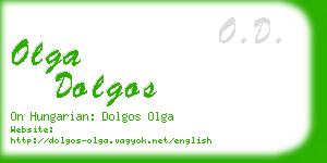 olga dolgos business card